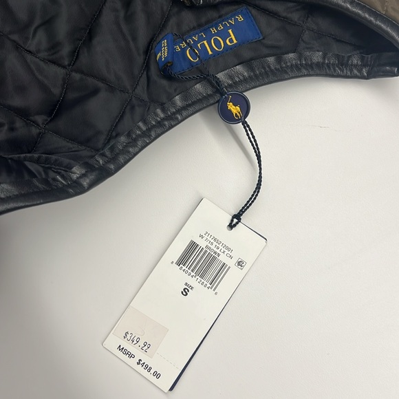 Polo Ralph Lauren Zip-Front Quilted Crop Jacket with faux leather trim - Picture 6 of 7